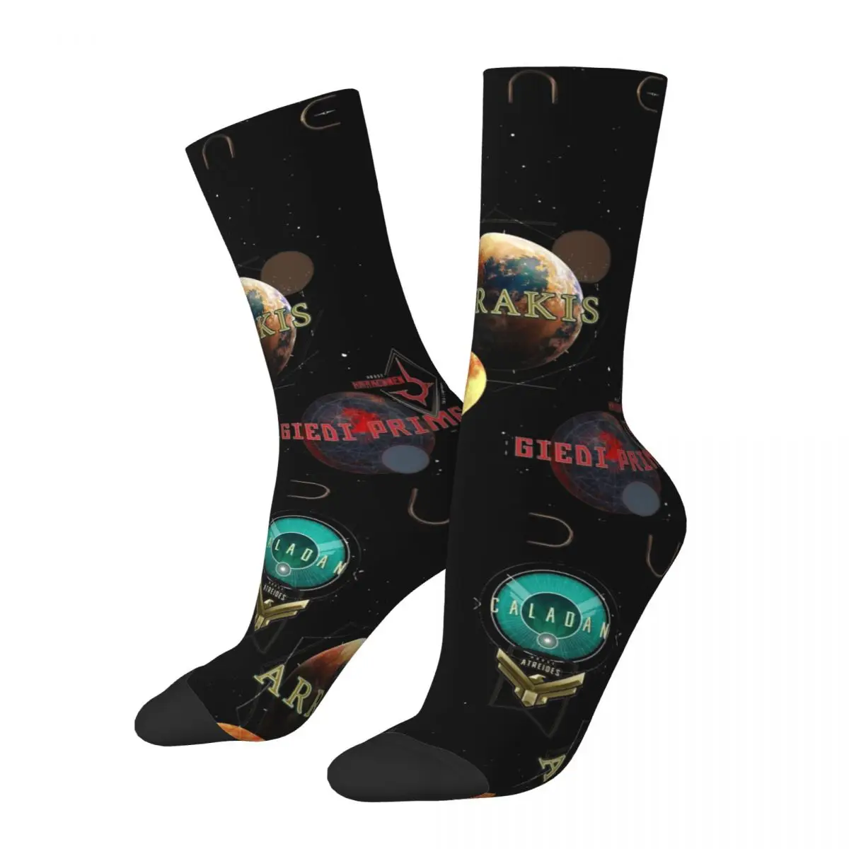 

Dunes Planet System And Moons Accessories Socks Non-slip Skateboard Middle Tube Stockings Cotton for Men's Gifts