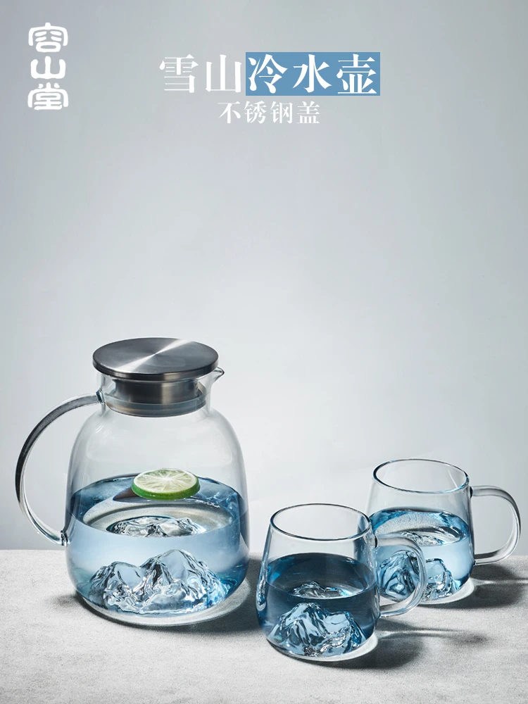 Glass Cold Water Bottle Heat-Resistant Large Capacity Household Boiled Cup Jar Set Teapot Jug |
