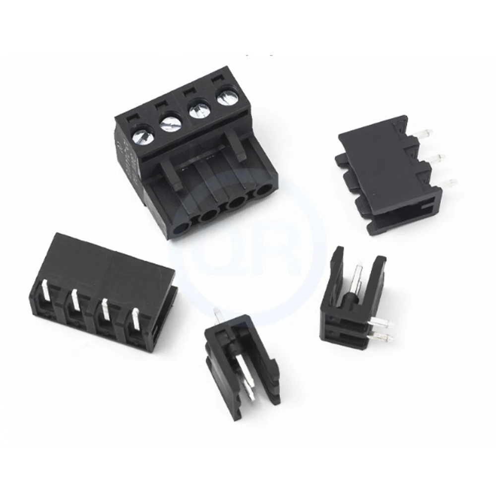 (5 Sätze) KF 2EDGK + 2EDGV / 2EDGR / 2EDGVC / 2EDGRC 5.08mm Klemmenblock, versiegelt offen gerader Stift, rechtwinkliger Stecker komplette Montage Schwarz JM 15EDG 5.08 – Detail 4