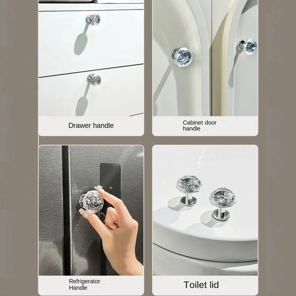 Plastic Heart Shaped Toilet Tank Button Universal Furniture Handle Cabinet Drawer Knob