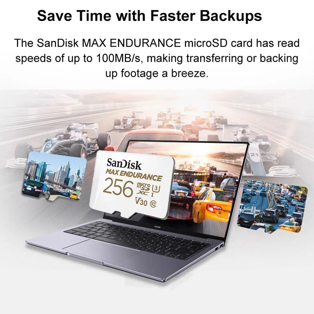 샌디스크 맥스 엔듀런스 microSD 카드 32GB 64GB 128GB 256GB U3 4K 풀 HD 메모리 카드 (드라이빙 레코더 및 감시 카메라용)