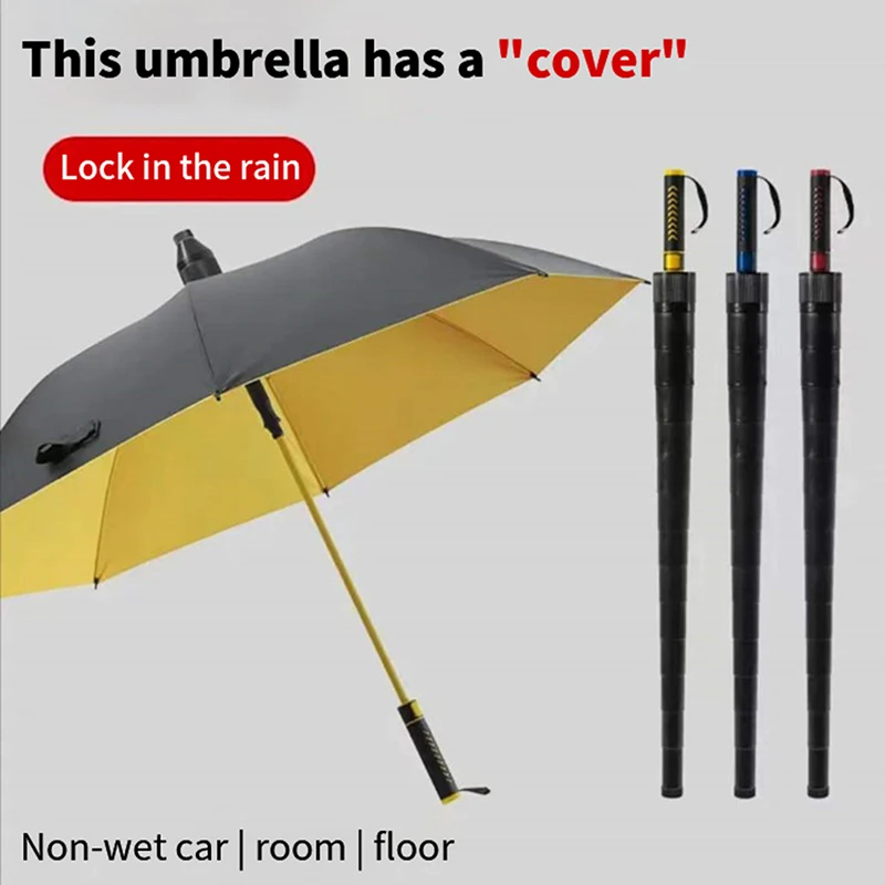 Long Handle Umbrella Waterproof Cover Car Retractable Large Umbrella Sleeve Home Plastic Drip-proof Storage Cover