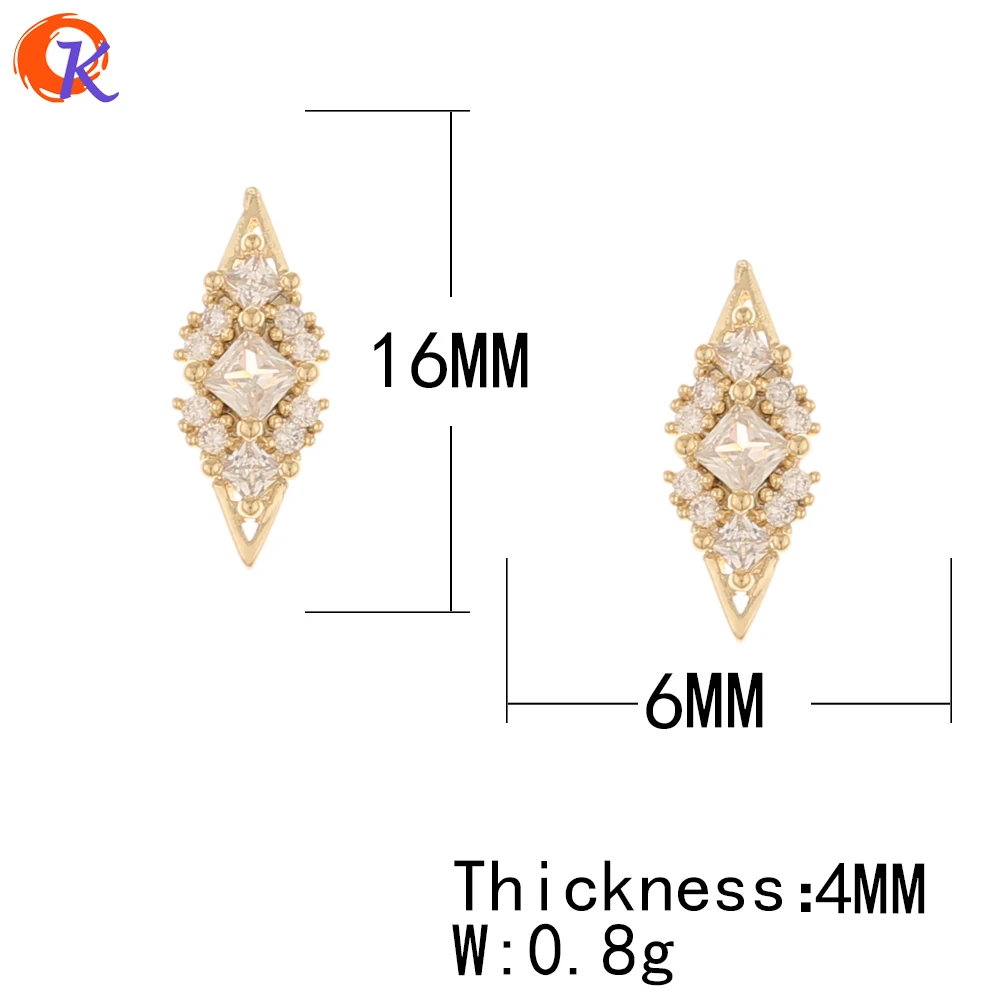 Cordial Design 50Pcs Jewelry Accessories/DIY Making/Genuine Gold Plating/Cubic Zirconia Charms/Hand Made/Fingernail Findings - cordial