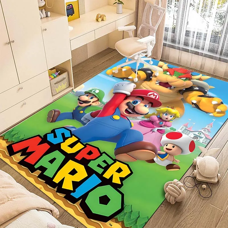 15 Sizes cartoon Super Mario Printing Carpet for Living Room Bedroom Kid's Room Home Decor Area Rug Non-slip Mat Sofa Mat