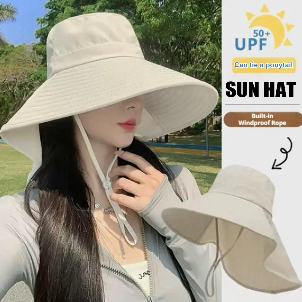 Sonnenhut mit verbessertem UV-Schutz und erweiterter Nackenschutzabdeckung für Outdoor-Aktivitäten, Sommerbedarf für Damen – Detail 4