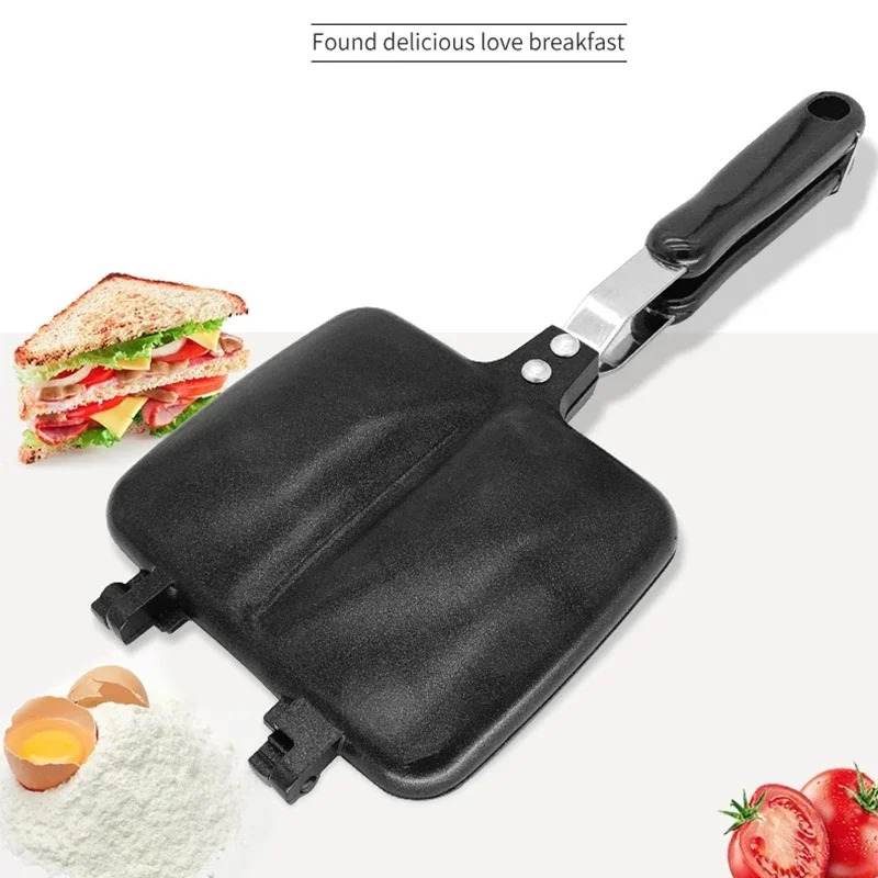 Gas Non-Stick Sandwich Maker Iron Bread Toast Waffle Grill Pan