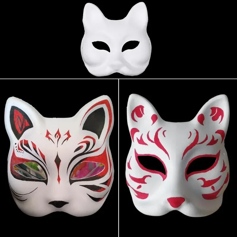 10 Maschere di Carta Bianca Fai da te in Cartone da Colorare Maschere Bianche in Maschera, Maschere di Carta Verniciabili per Carnevale, Cosplay, Halloween Party