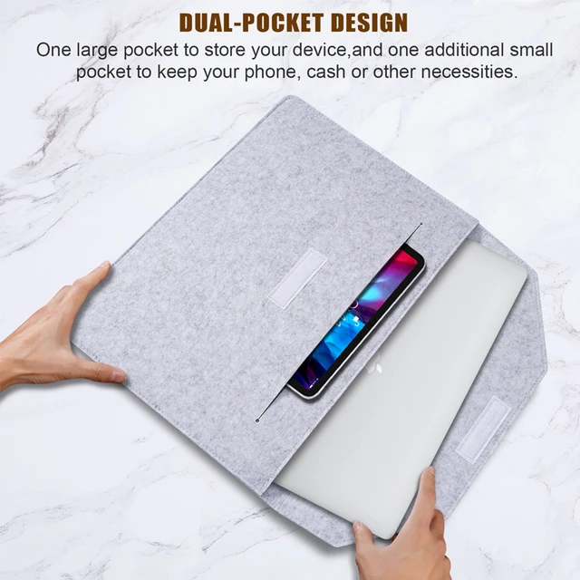 다양한 노트북 모델과 사이즈에 호환되며, 양모 펠트 재료로 제작된 2022 펀다 맥북 에어 13 13.6 15.3 케이스