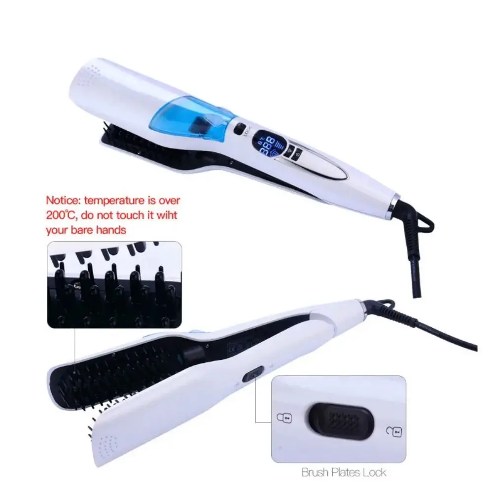 LCD Display Steam Hair Straightener PTC Heated Scalable Electric Hair Straightener Negative Ion Anti-scald