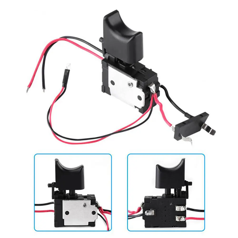 

DC 7.2V-24V 16A Electric Drill Control Switch Cordless Trigger Switch with Small Light