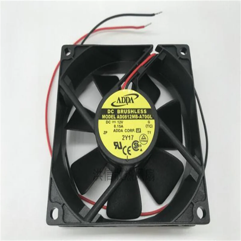 

Оригинальный двухпроводный осевой вентилятор ADDA 8025 AD0812MB-A70GL 12 В постоянного тока 0,15 а 8 см
