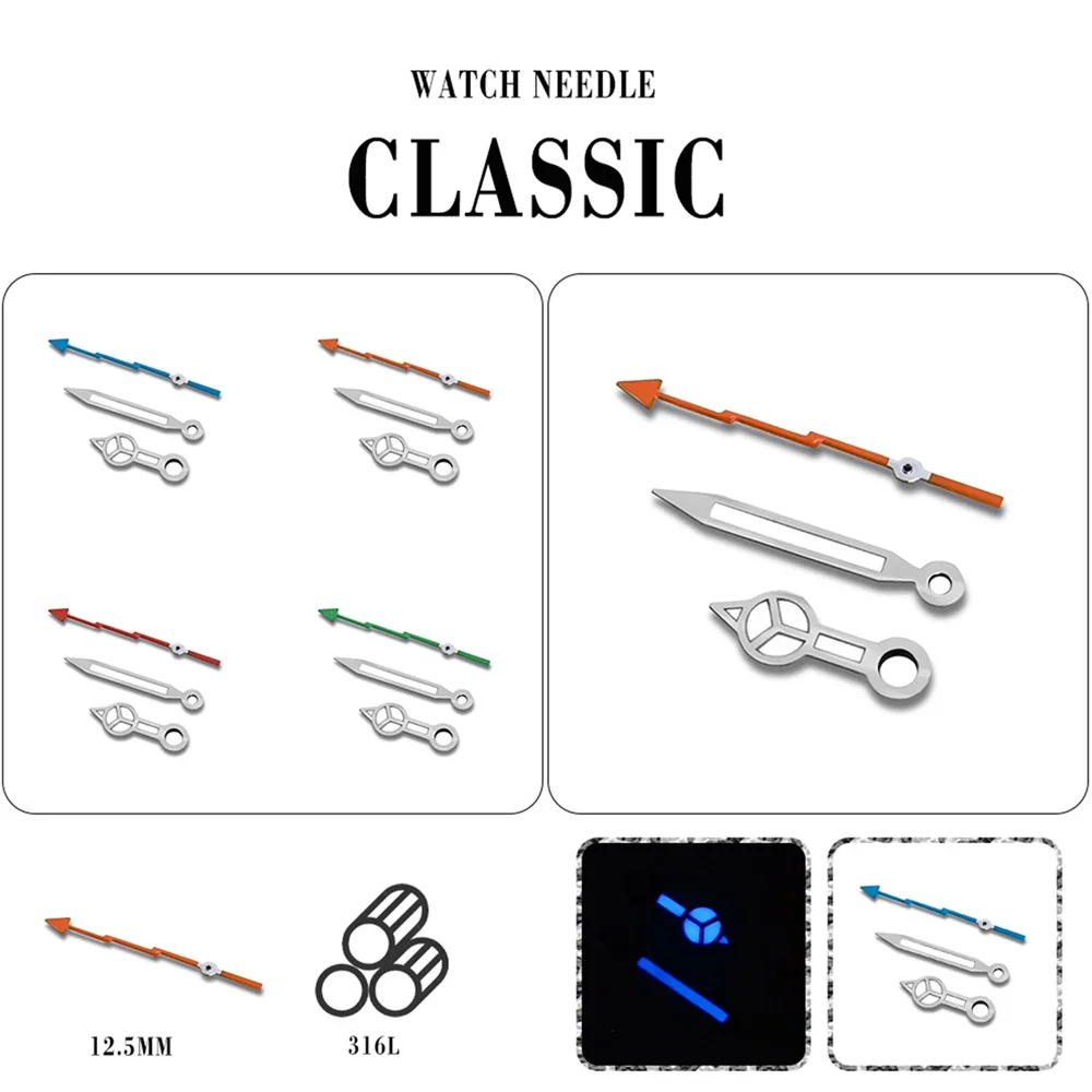 

Новинка, стильные светящиеся стрелки для часов NH35/NH36/4R/7S