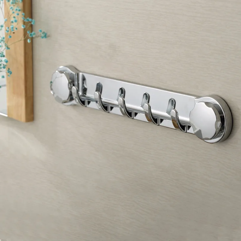 Strong suction cup hook Multifunctional towel hanging rod without punching in the bathroom Row storage hook