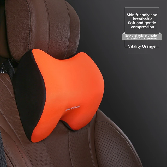 Universal Car Lumbar Support Headrest Neck Pillow Support Soft Neck Pillows  Cushion Car Breathable Memory Foam Pillow Back - AliExpress
