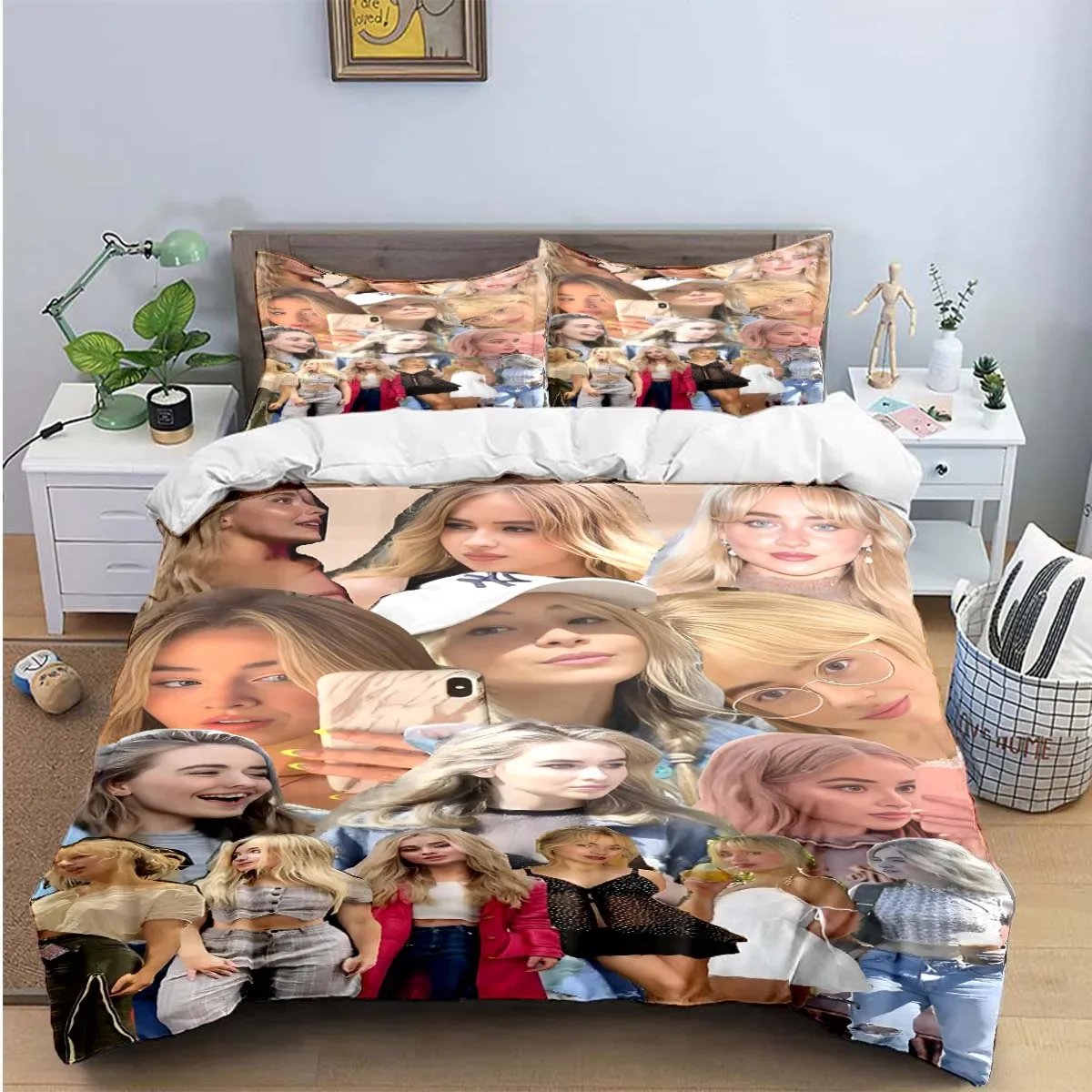 Hot Pop Sängerin S-Sabrina Bettwäsche-Sets Bett Liefert Set Bettbezug Bett Tröster Set Bettwäsche Set Luxus Geschenk – Detail 13