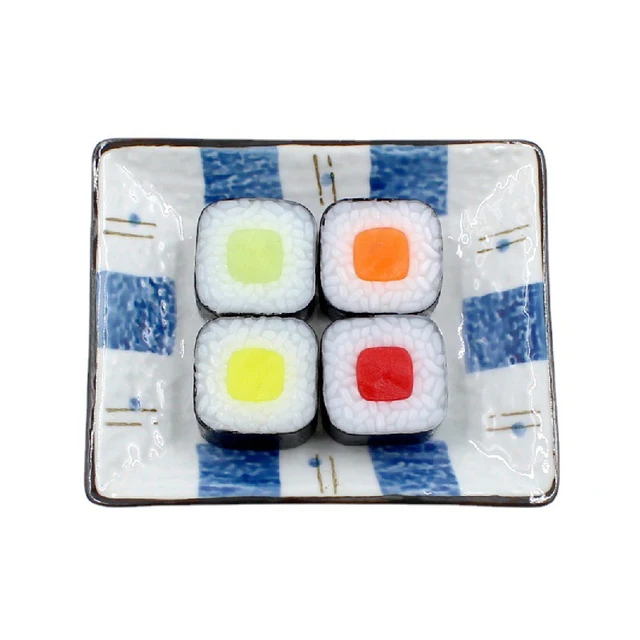 Szimuláció Sushi Mesterséges Lazac Onigiri Modell Tengeri Moszat Rizs Tekercs Hamis Ételfotózás Kellékek Dekorációs Gyerekek Játékok - Image 5