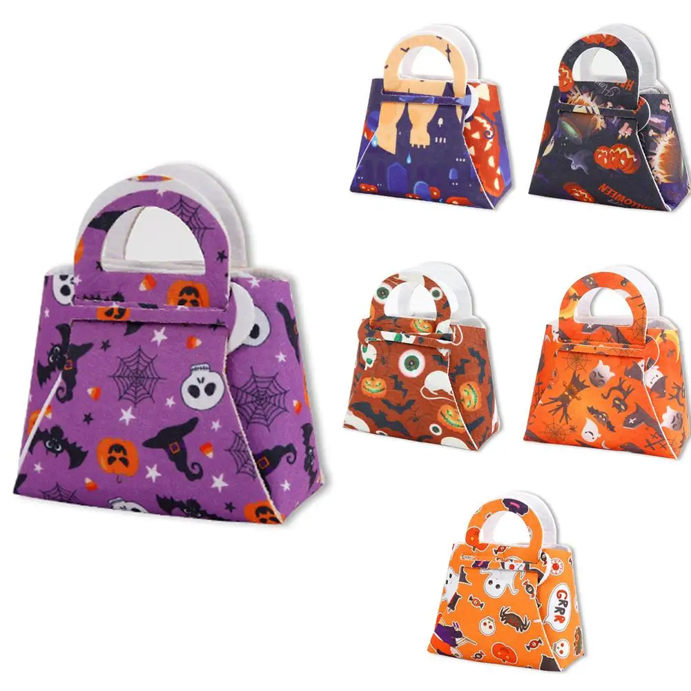 

10PCS Halloween Trick Or Treat Bags With Handles Halloween Tote Bags Gift Bags For Gifts Wrapping Trick Or Treat