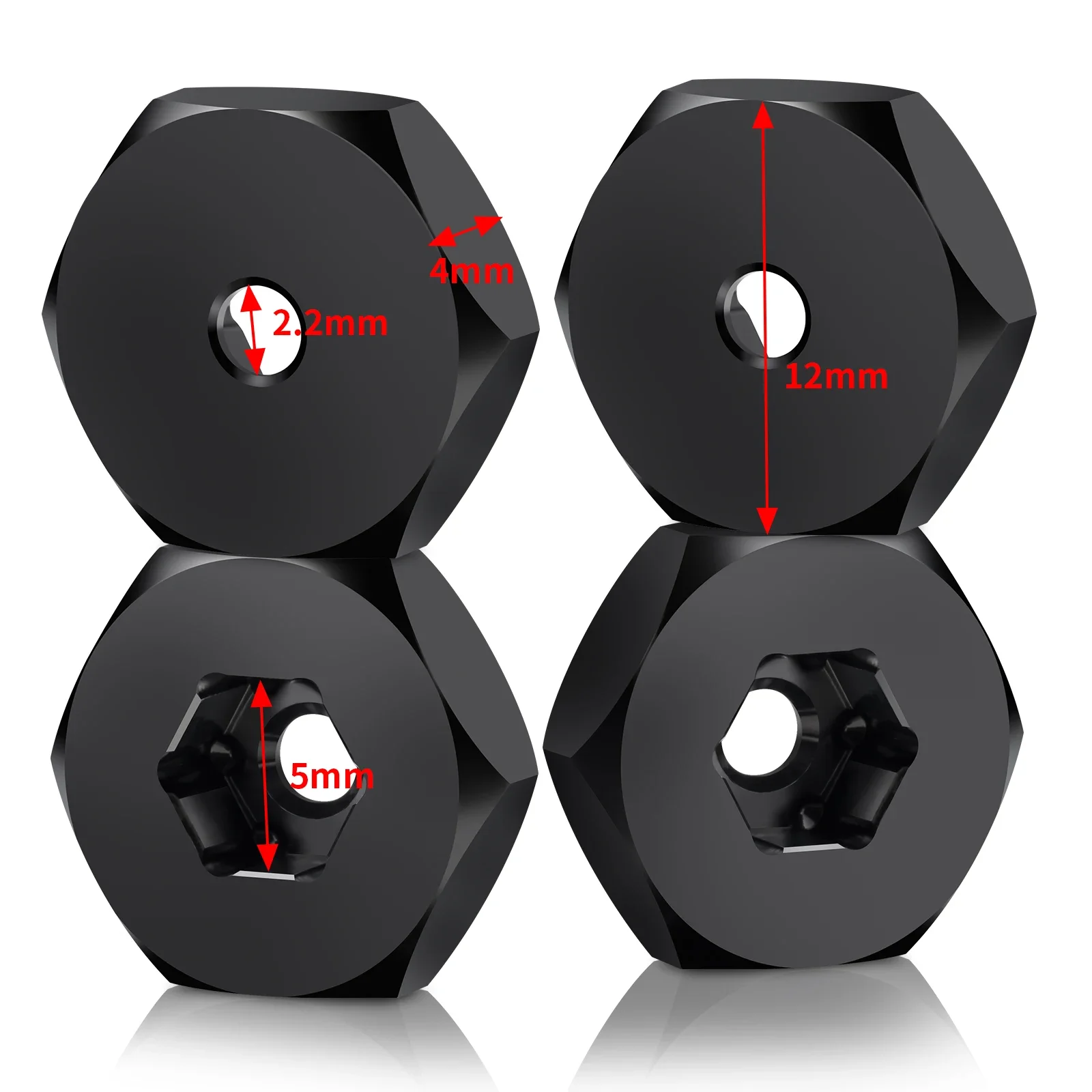 クリムソン クリムソン BARBERO(バルベロ) S-HEX(スタイリング ヘックス) 17インチ - ハイエース (200系) 200系【LT】  200V(トヨタ) | カーポートマルゼン 4PCS 3.8インチタイヤメタルホイールヘックスアダプター8x32から17mm Pro635300 1 8スケール3.8インチPL