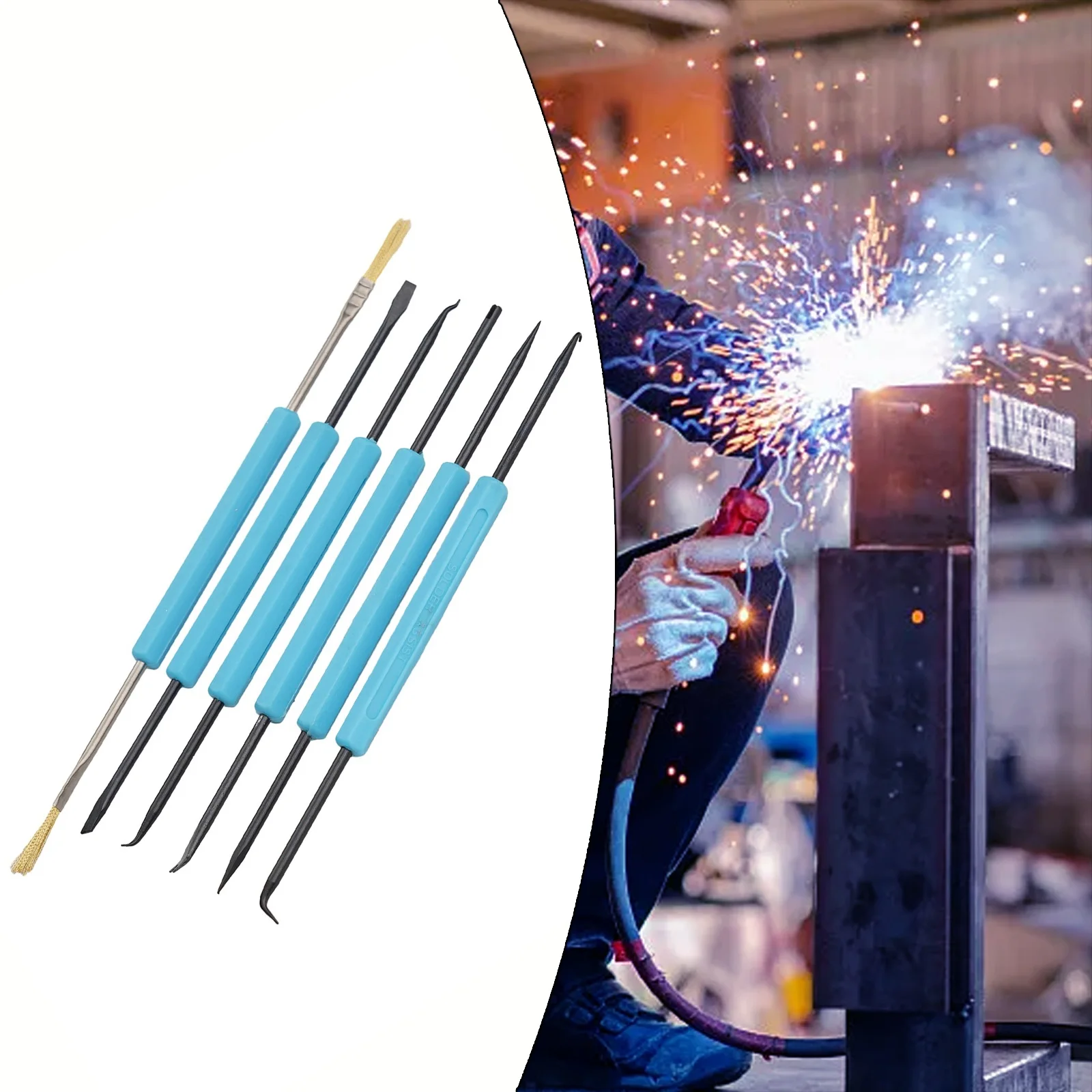

Carbon Steel Desoldering Aid Tool High Quality 6in1 Solder Assist Repair Tool Components Welding For IC Disassembly