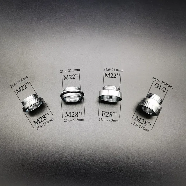 WASOURLF อะแดปเตอร์ M22ด้ายชายขนาด1/2นิ้ว Transfer M28หญิงแหวนขั้วต่อทองเหลืองห้องน้ำห้องครัวก๊อกน้ำอุปกรณ์เสริม 4