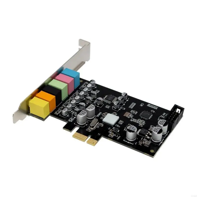 플러그 플레이 ST117 PCIe 사운드 카드 CM6212 5.1/7.1 게임용 헤드폰 용 DSP 프로세서가있는 7.1CH 드라이버 필요 없음 H8WD