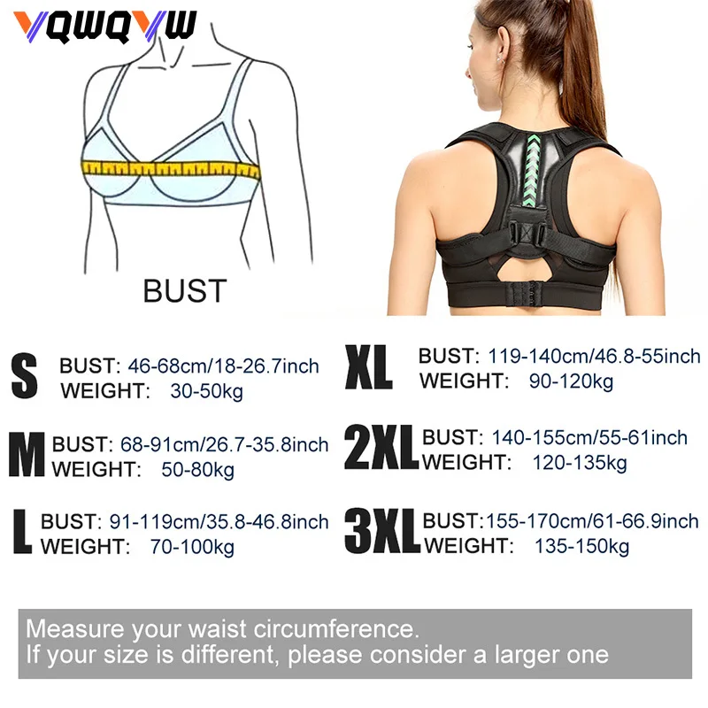 Posture Corrector 1Pcs Adjustable Back Support Corrector Belt Spine Men and Women Home Office Outdoor Upper Back Waist Shoulder Correction