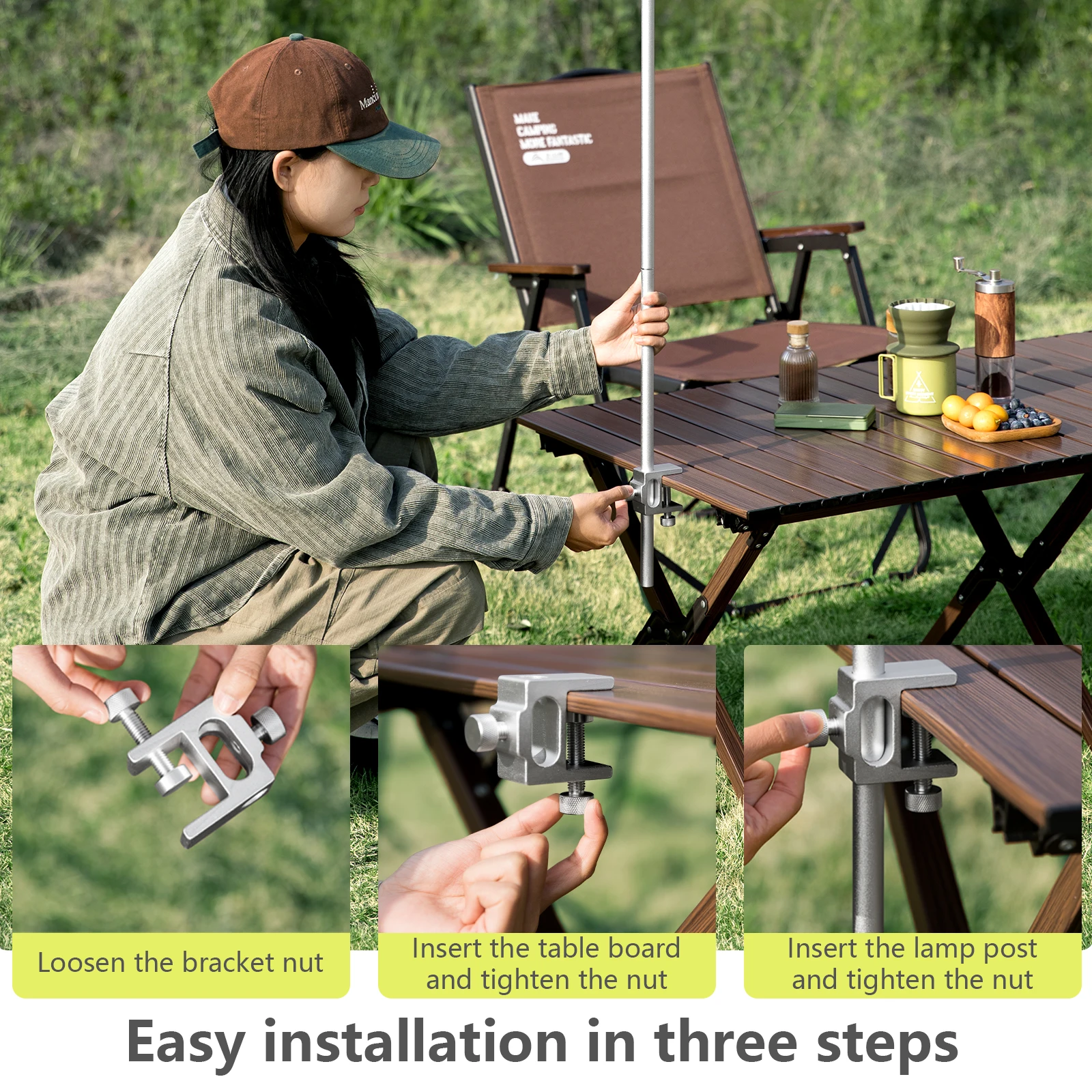 Portable Camping Lantern Stand 6