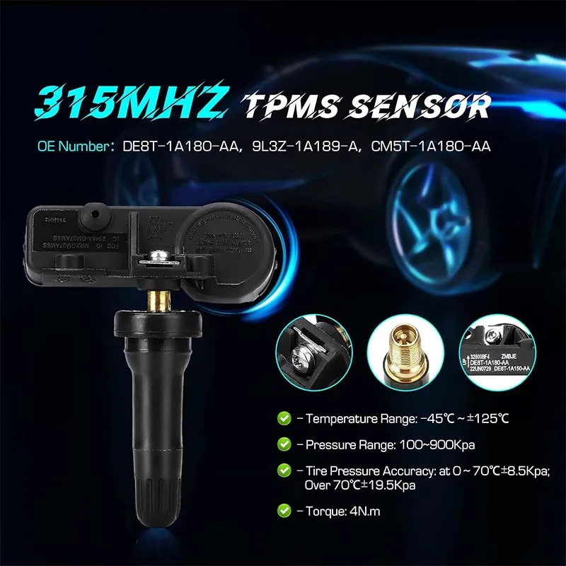 Ÿ̾ з  ͸ ý, TPMS,  , 9L3Z1A189A, 315MHZ, 9L3T-1A180-CA, 9L3T-1A180-AF, MRXFE3MAF4, 4 