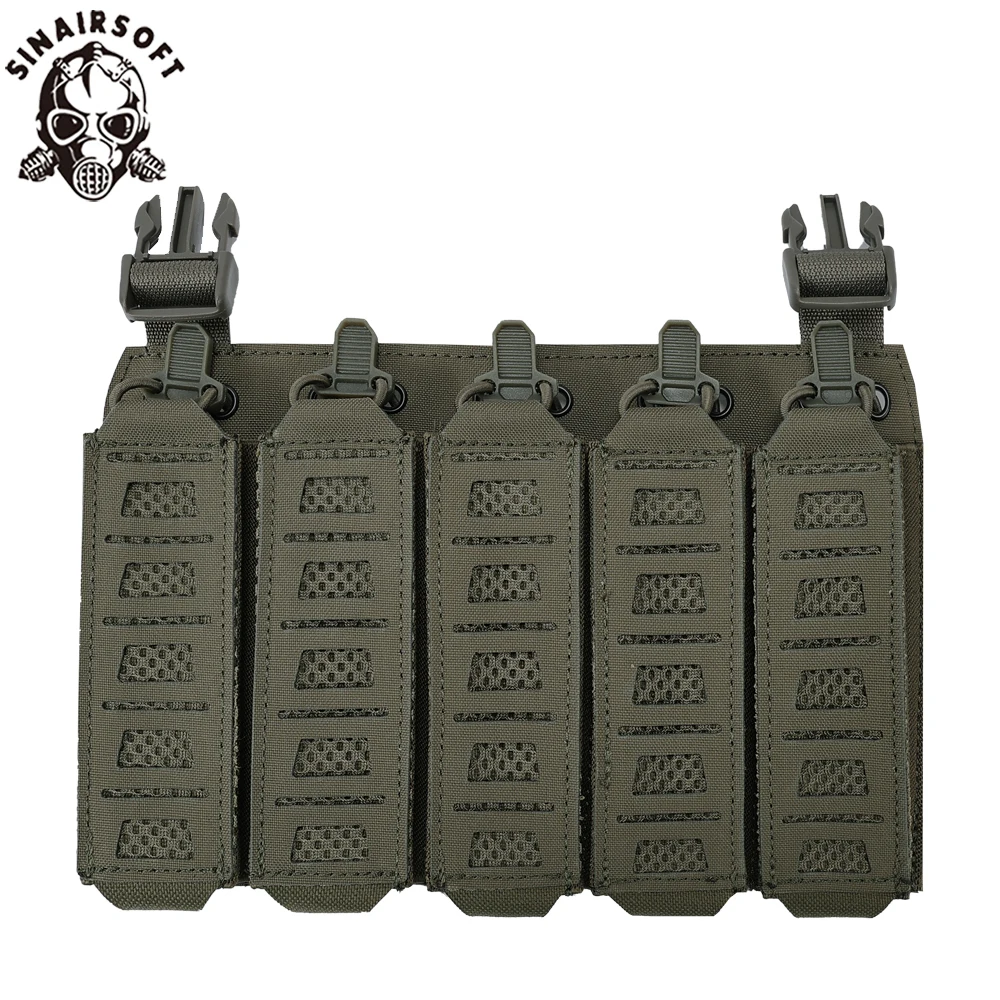 Custodia Tattica Doppio Caricatore Con Molle - Porta Mag Open Top Per Cintura, MOLLE, Ambidestro (9mm, .40, .45)