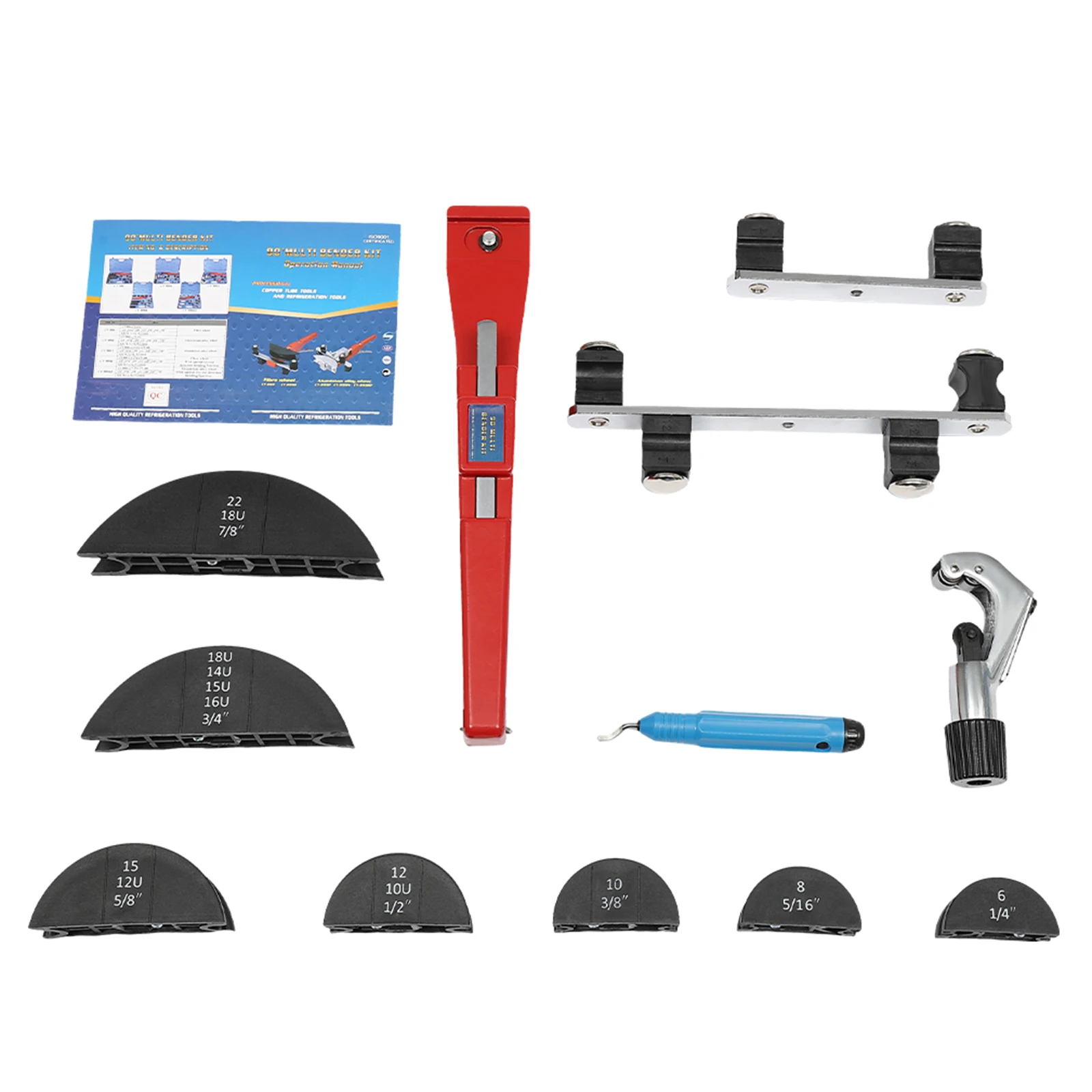 90 ° Max Angle Nylon-Stahl Komplettset, Manuelles Rohrbiegegerät, 1/4"-7/8" Rohrbiegegerät, Arbeitserleichterndes Manuelles Biegegerät mit Aufbewahrungskoffer