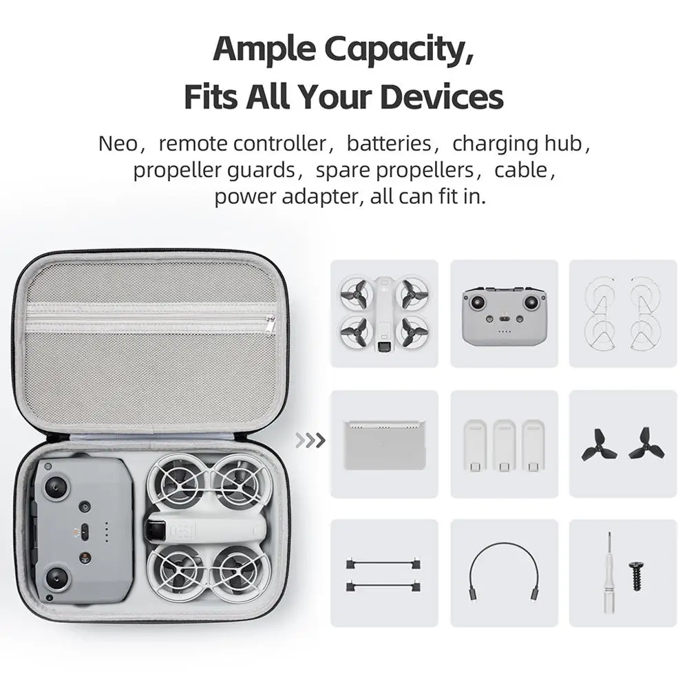 Description Picture 6 of itemSuitable For DJI Neo Storage Bag Free Flight Kit Bag Handheld Drone Protection Box For DJI Neo High Quality Accessories