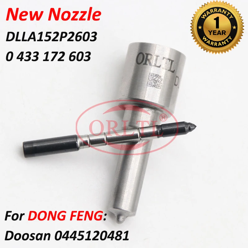 

ORLTL Common Rail Nozzle DLLA152P2603 0 433 172 603 Diesel 0433172603 DLLA 152P 2603 For Dongfeng 0445120481 0 445 120 481