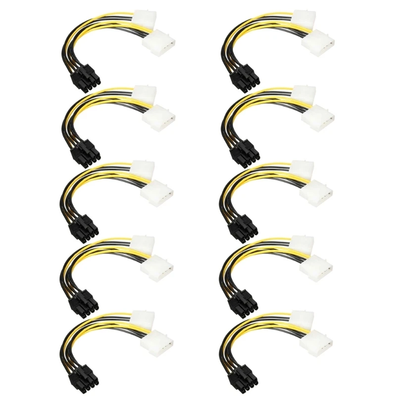 

Portable 4 Pin to 8-Pin Fit for EVGA Gigabyte Video Graphics Card