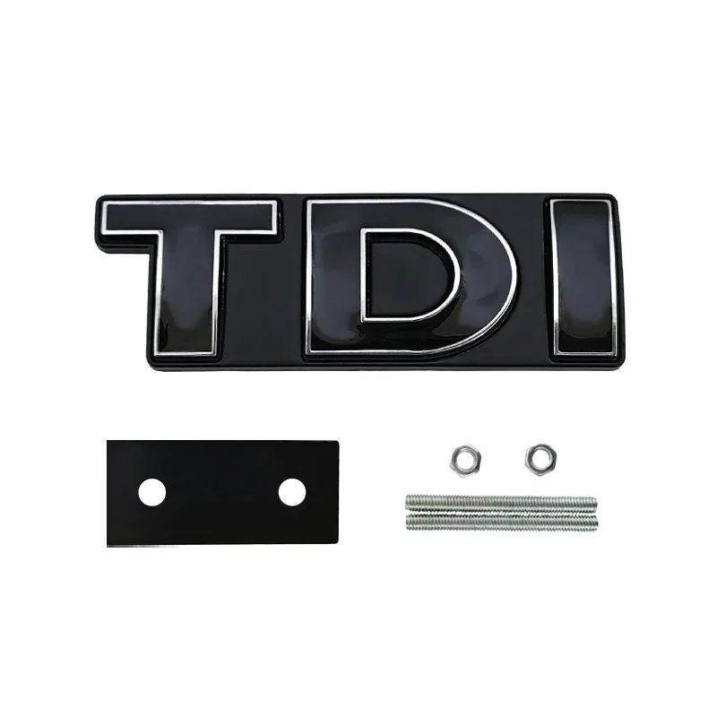 Car Badge Sticker Car 3D Sticker TDI Emblem Front Grille Sticker Fender Tail Metal Side Badge Decor For VW Polo Golf Jetta Passat MK4 MK5 MK6