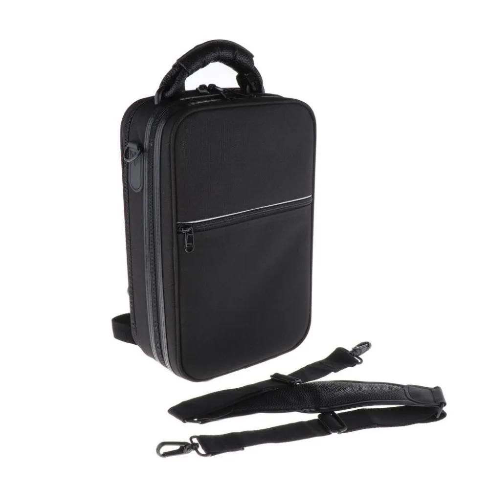 Black Clarinet canvas case and bag Clarinet Artificial Leather Carrying Case Gig Bag Handbag Backpack