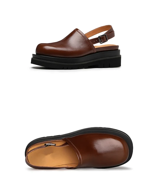 Imprescindible para hombre moderno! Sandalias de punta redonda de