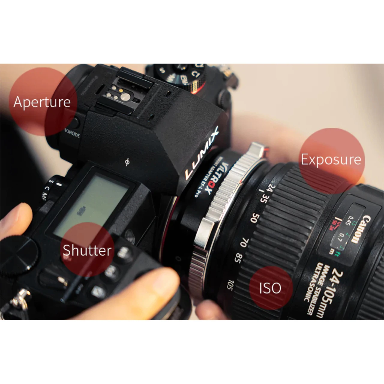 VILTROX EF-L Pro EF to L-Mount Lens Adapter with Security Lock & Auto Focus for