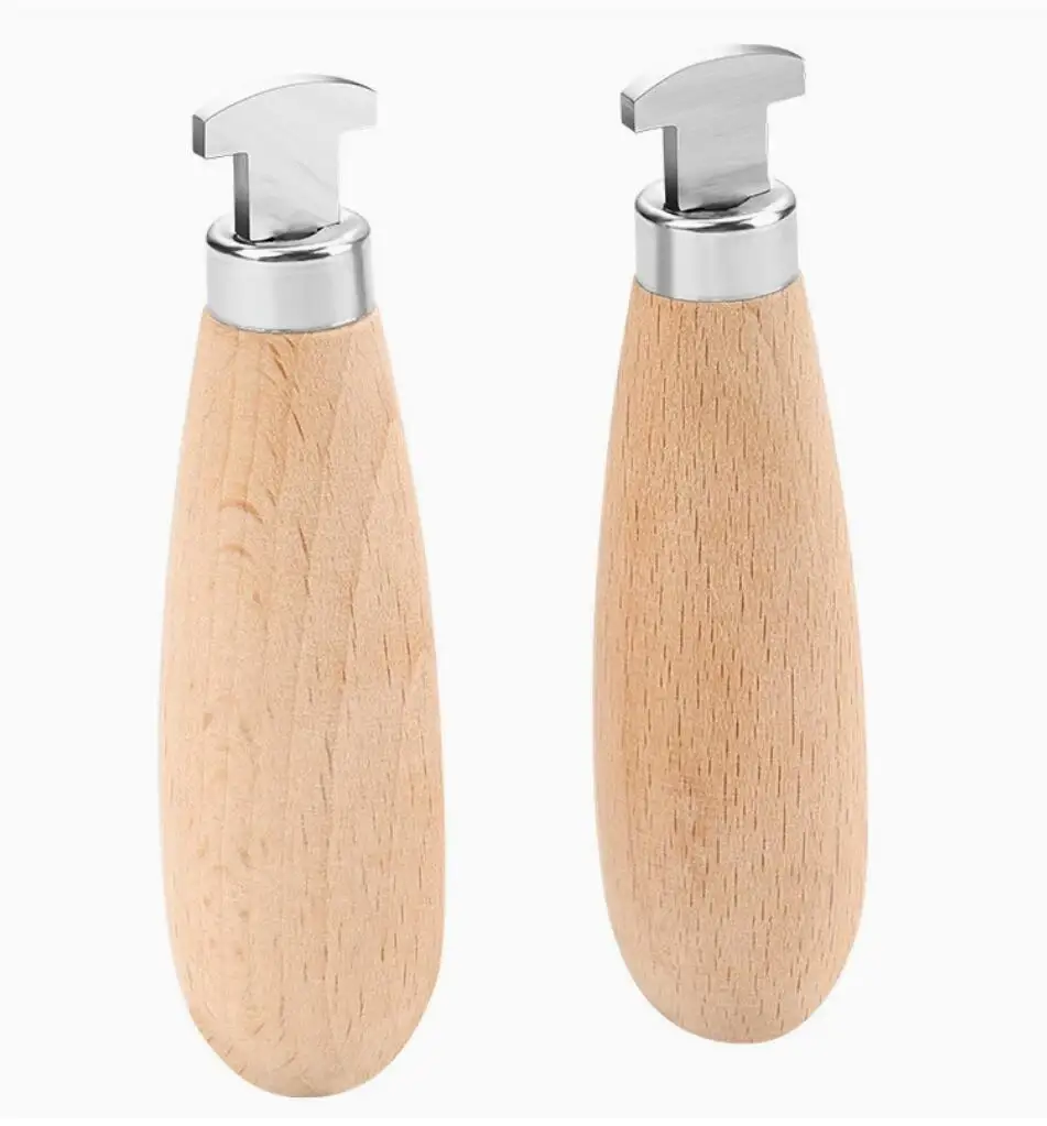 Grooved Square Bezel Pusher with Wooden Handle – Premium Jewelry Setting & Crafting Tool