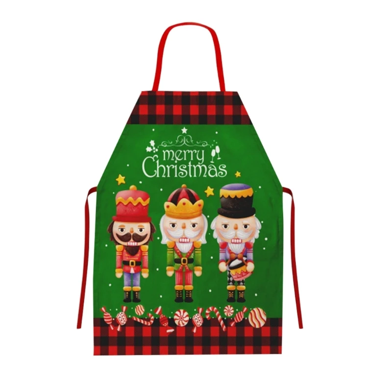 

67JB Рождественский фартук Кухонные фартуки защищают одежду от масляных пятен и брызг