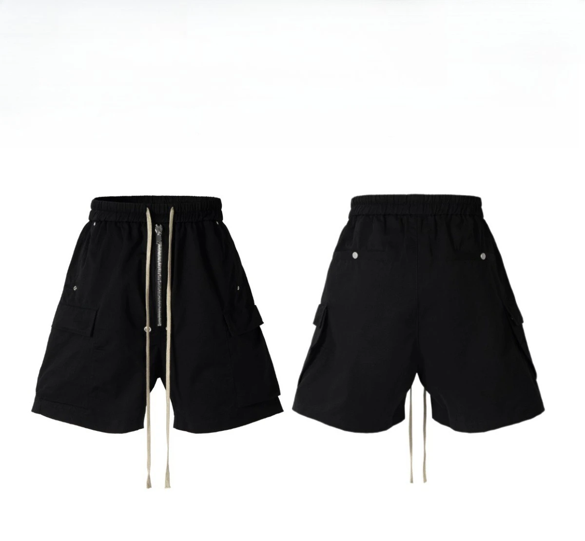 2025 Dark RO Style Drawstring Multi-pocket Tooling Shorts Men's Niche Casual Loose Straight Five-point Pants 6