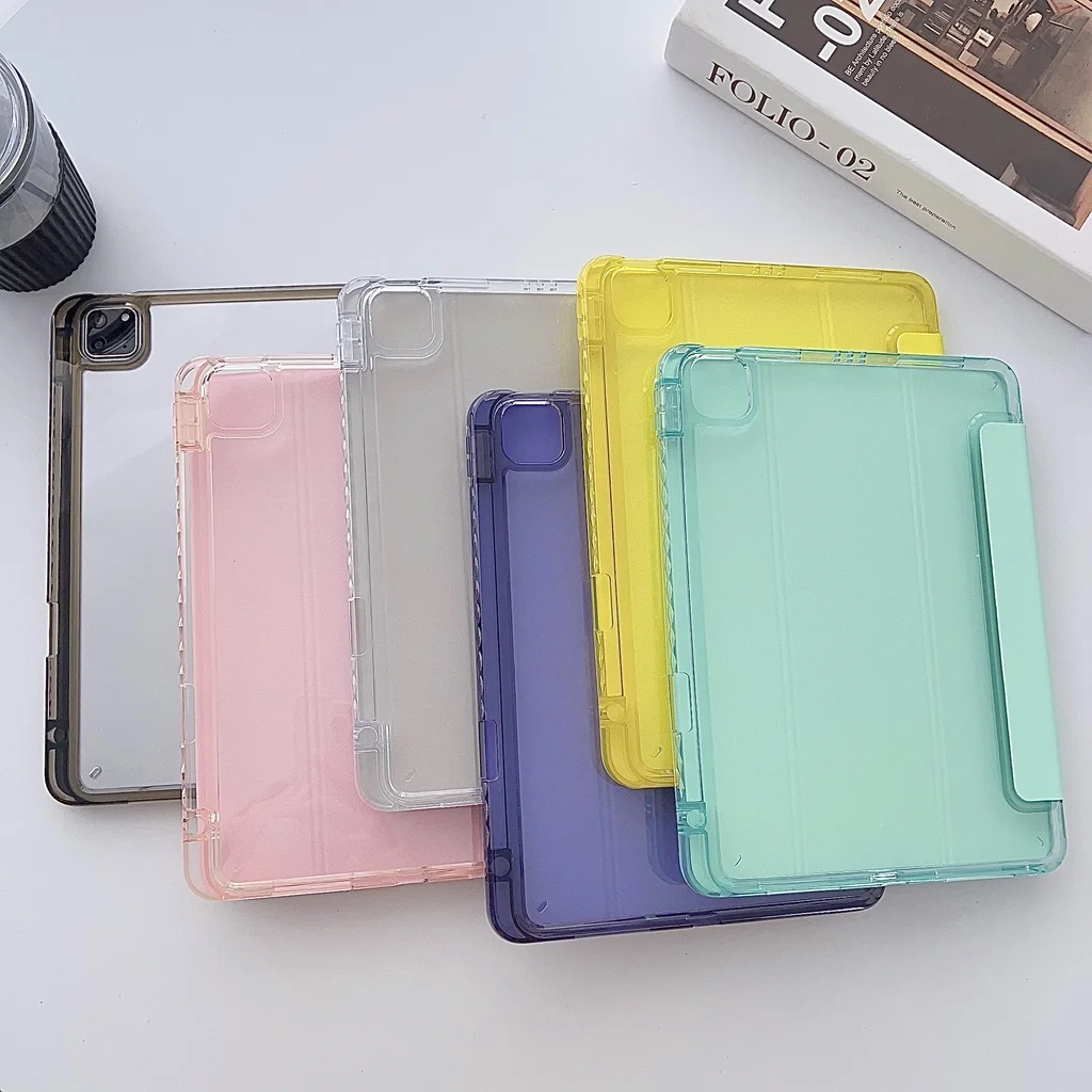 

Acrylic Case For Ipad 10th Gen Tablet Case Clear Candy Stand With Pen Slot For Ipad 9th 8th 7th 10.2 Mini6 Pro 11 Air 5 4 3 2 1