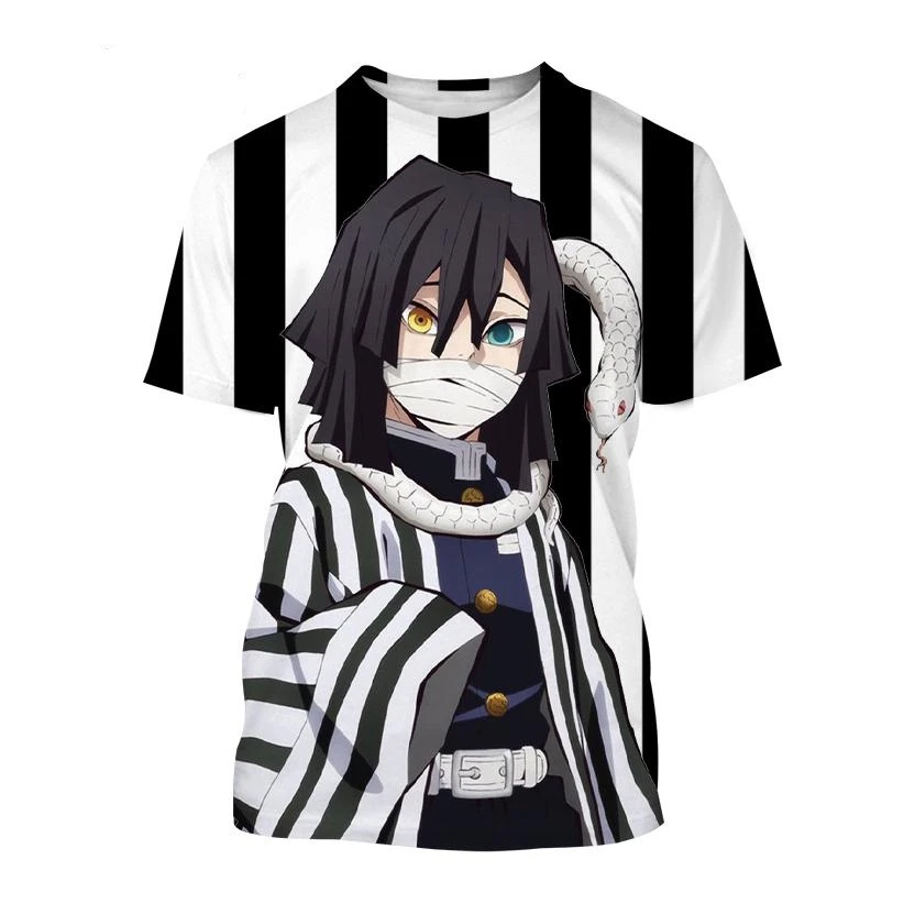 thumbnail image 1 of Camiseta de manga corta con estampado 3D de Anime Demon Slayer, Kimetsu no Yaiba, Kamado, Nezuko, Kochou, Shinobu, 1 of 5