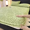 1pc Jacquard Fitted Sheet Embossed Velvet Mattress Cover Soft Winter Warmth Bedlinen European Home Mattress Protector Bed Cover 4