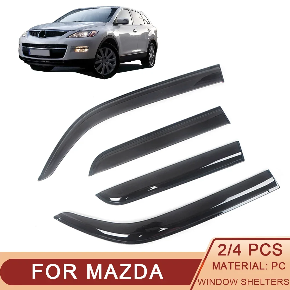 Per Mazda Cx-7 Cx-9 Rx-8 Tribute Car Side Window Visor Sun Rain Guard Shade Shield Shelter Protector Cover Sticker Accessorio