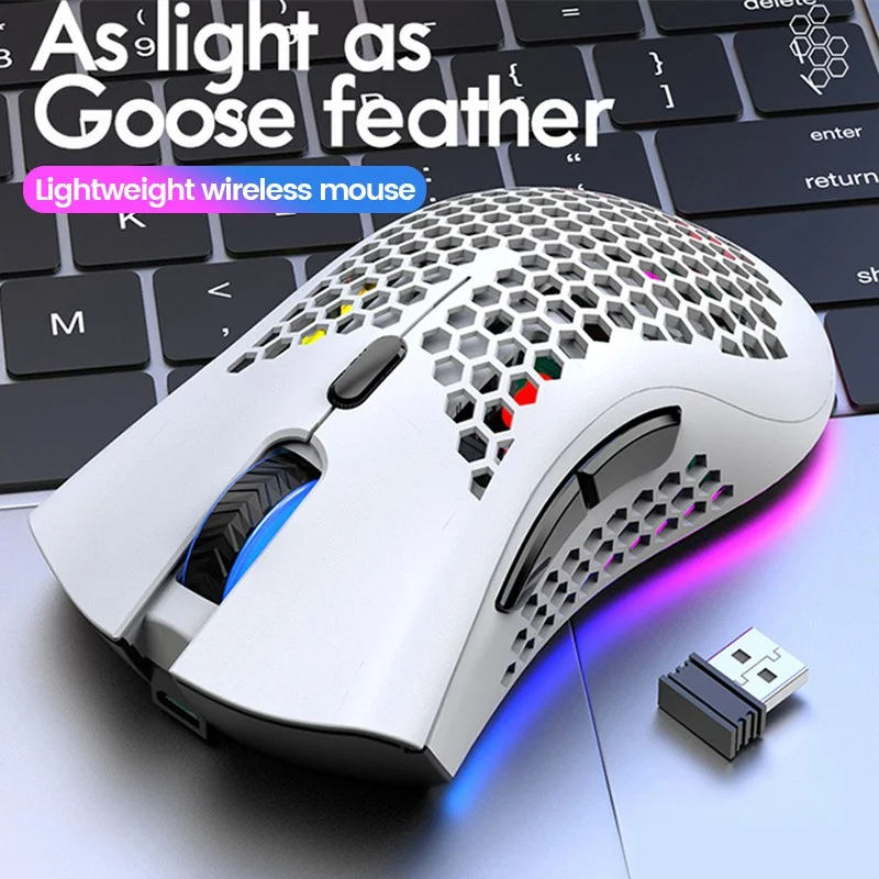 best pc mouse BM600 2.4G Wireless Mouse Lightweight Honeycomb Design Wireless Gaming Mouse RGB Backlight best office mouse