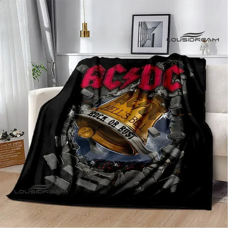 Rock band AC/DC retro printed blanket Flange warm blanket picnic blankets cubre cama throw blanket bed linings Birthday Gift 5