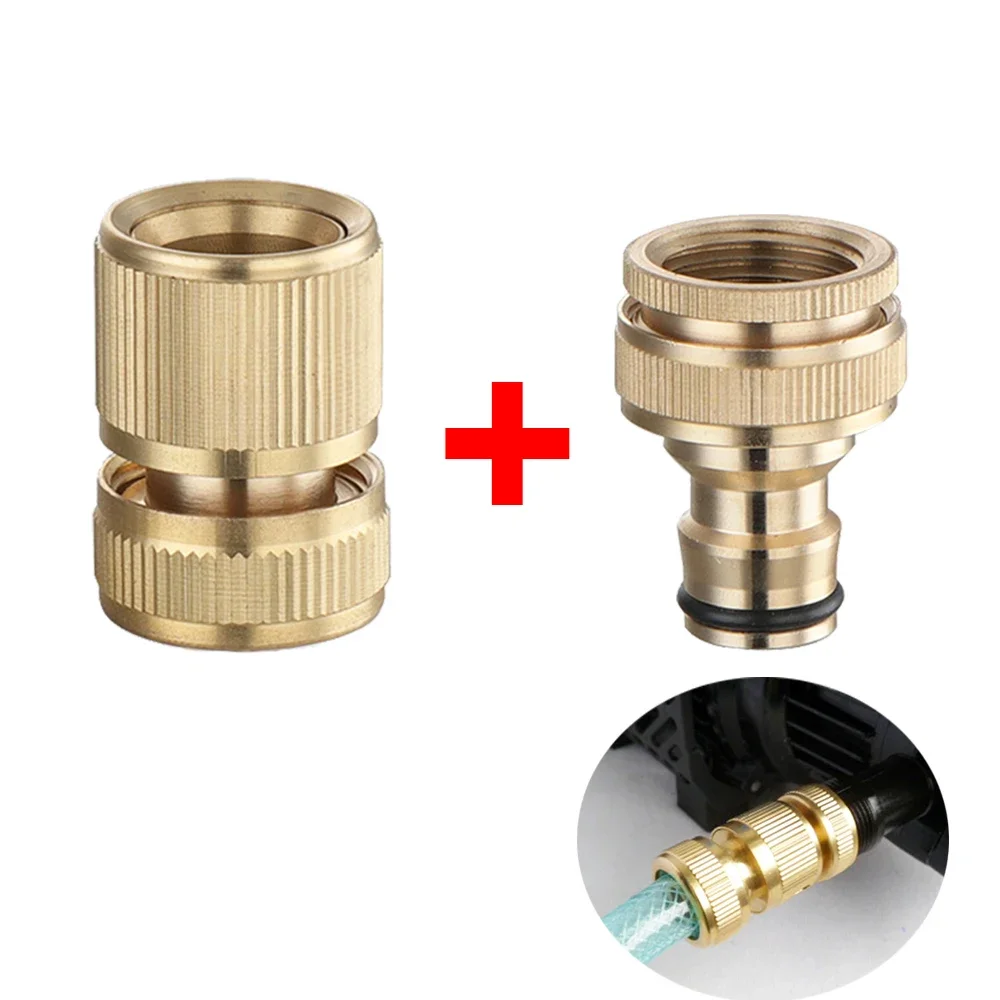 

High Pressure Washer Adapter Copper Car Washing Machine Water Connector Quick Connection Garden Hose Pipe Fitting