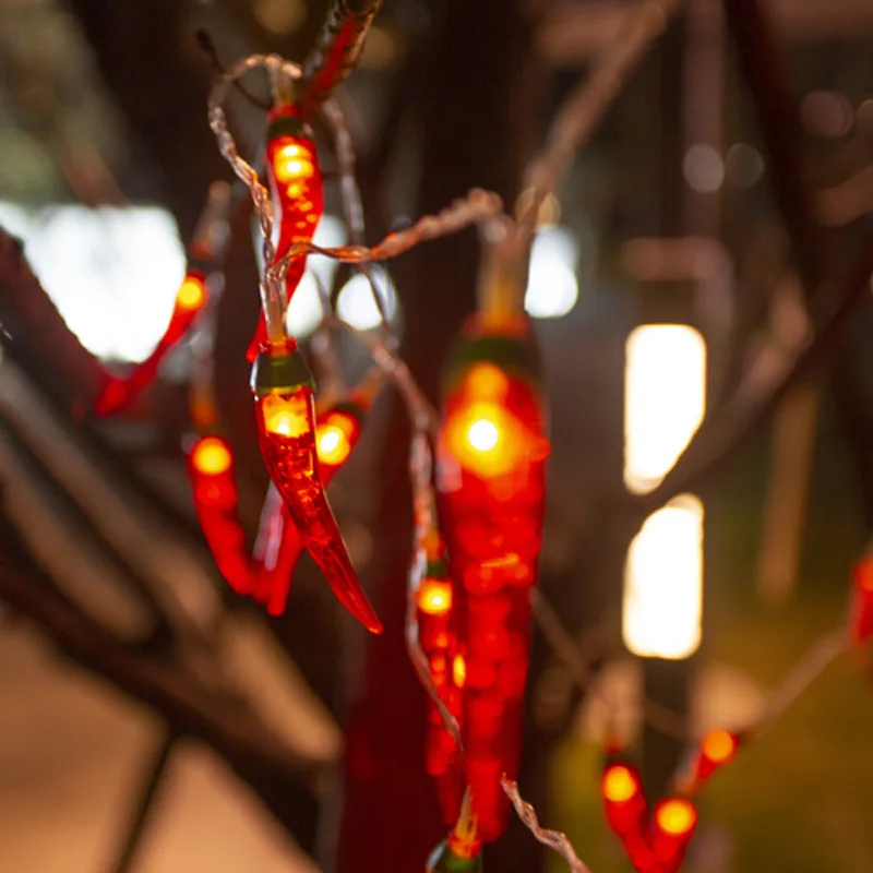 Red Chili Pepper Lights String Chili Pepper Christmas Lights String Lights 13ft Aliexpress