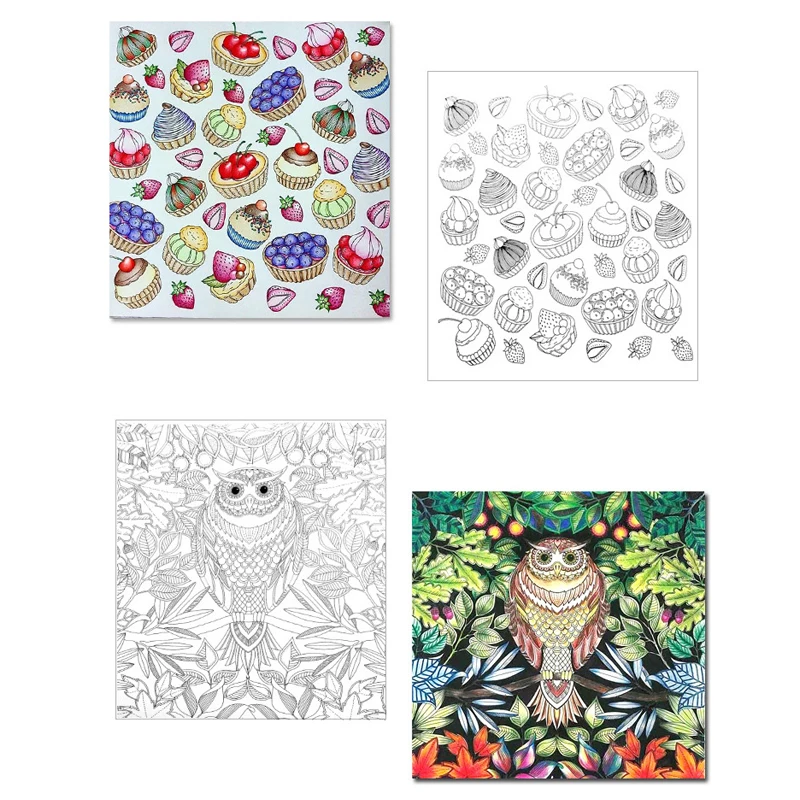 24 Pages English Version Lost Ocean Time Travel Coloring Book Mandalas  Flower For Adult Relieve Stress Drawing Art Book