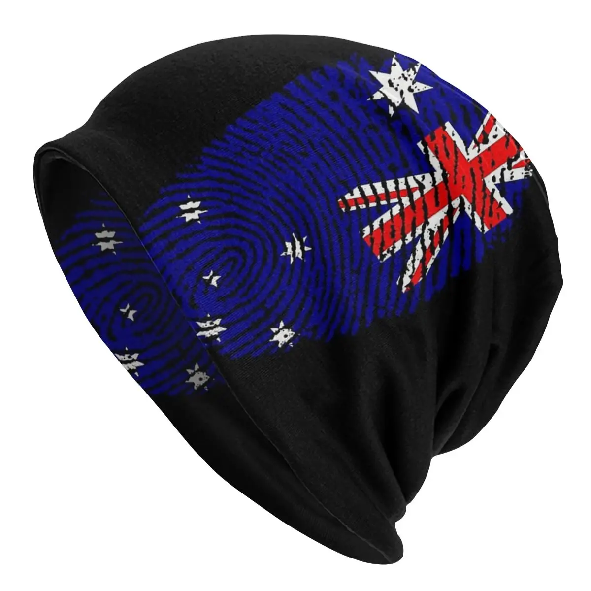 

It Is In My DNA Men Women's Beanie Hats Australia Flag Fingerprint Knitted Hat Hip Hop Earmuff Bonnet Street Skullies Beanies